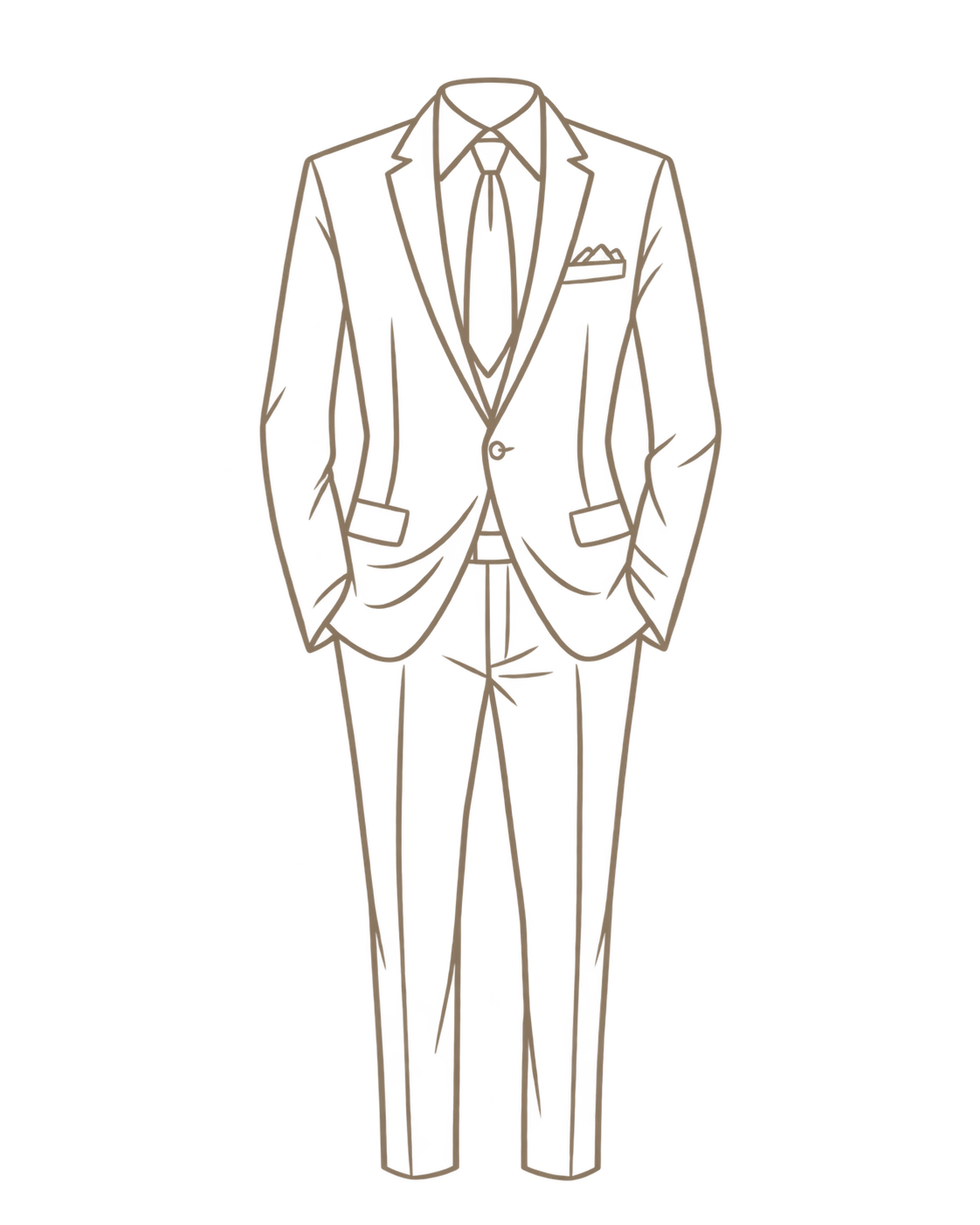 Ilustración de un terno formal